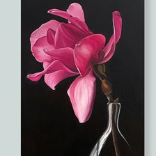 Схема вышивки «Цветок на черном фоне»