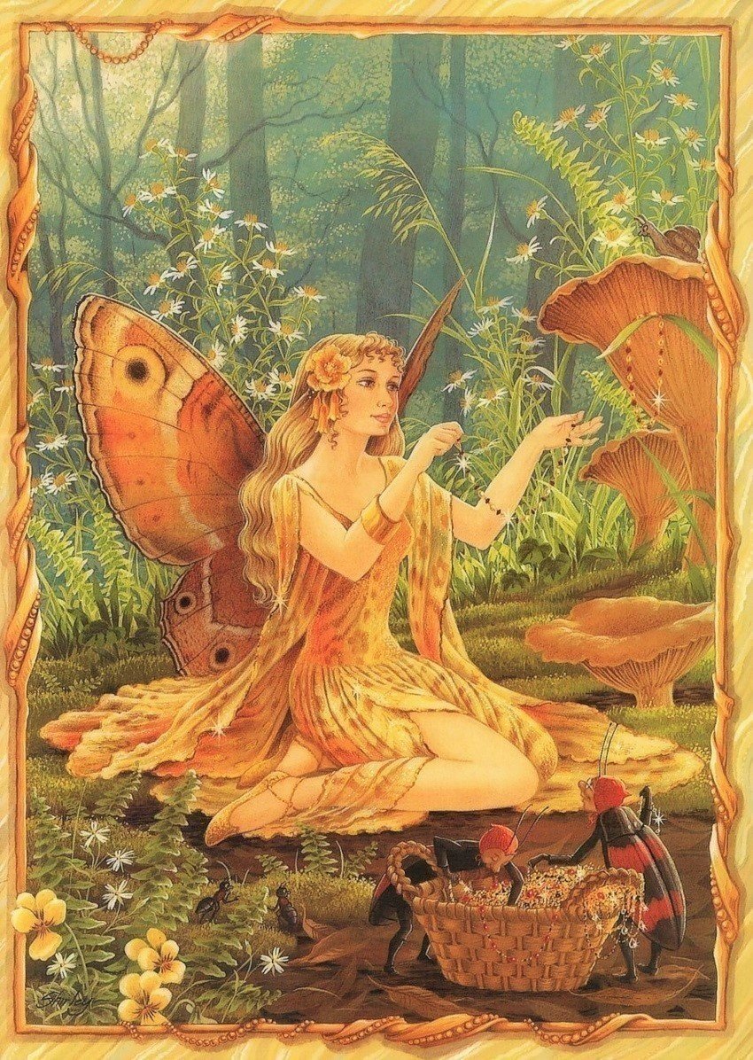 Фея - лес, сказка, фея, грибы - оригинал