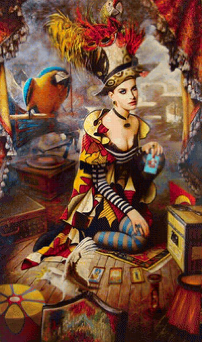 В Мухин - картина, дама, люди - предпросмотр