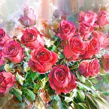 Схема вышивки «Букет роз»
