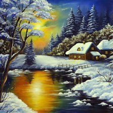 Схема вышивки «зима»