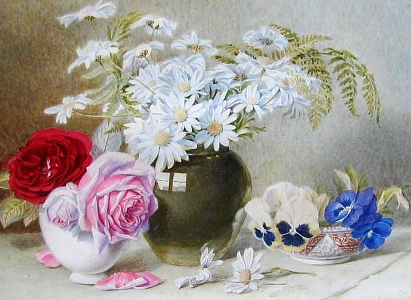 Цветы - картина - оригинал