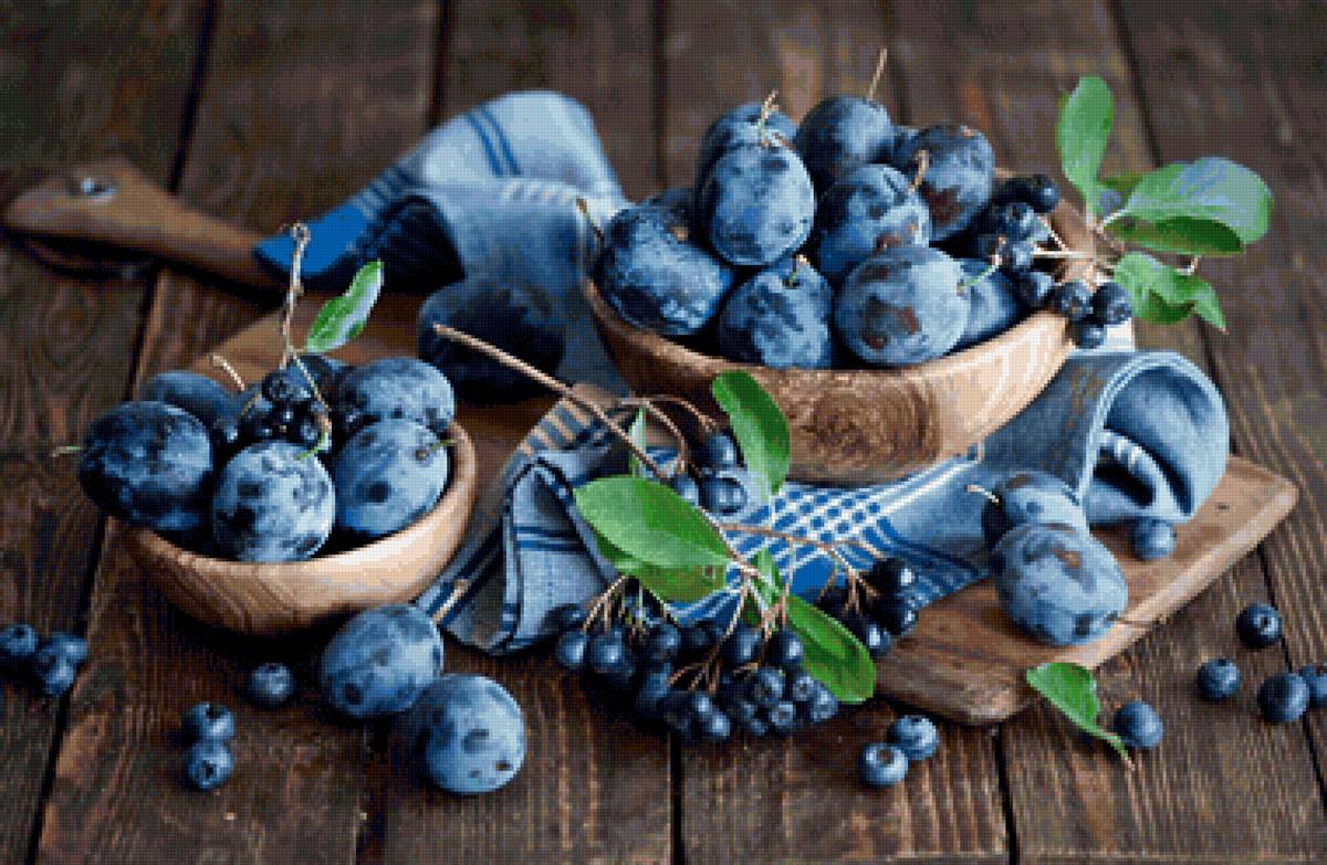 Натюрморт сливы - предпросмотр