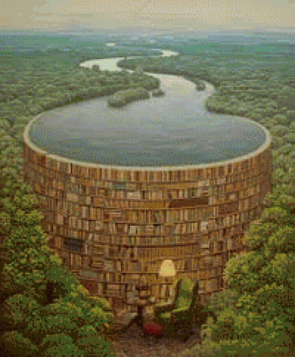 книжный рай - природа, книги - предпросмотр