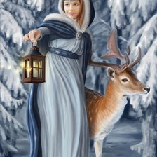 Схема вышивки «Снегурочка»