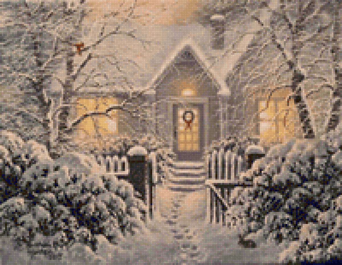 зима (по картине Томаса Кинкейда) - предпросмотр