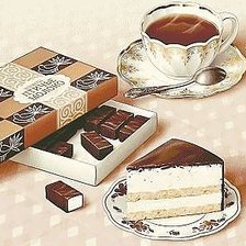 Оригинал схемы вышивки «Торт, конфеты, чай» (№2307326)