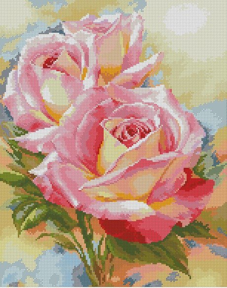 розы - розовые. акварель, розы - оригинал