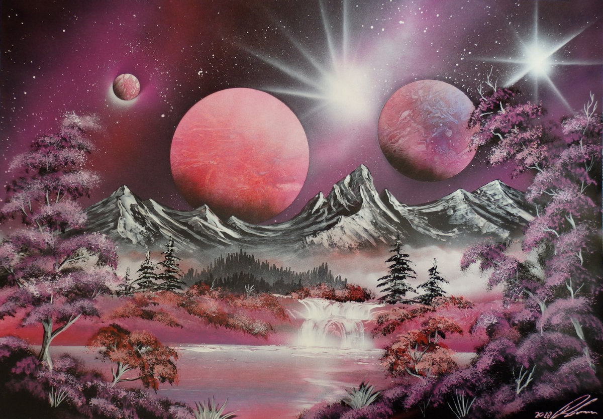 Иван Перончик - картина, планета, природа, пейзаж, космос - оригинал