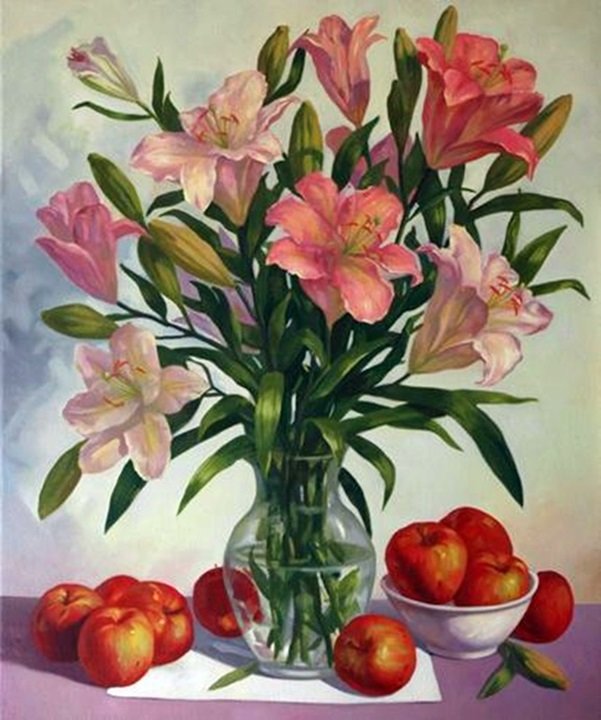 Boque de flores. - flores.frutas . - оригинал