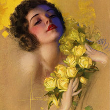 Оригинал схемы вышивки «Желтые розы» (№2310175)