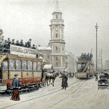 Конка на Невском, Санкт-Петербург. Начало XX века