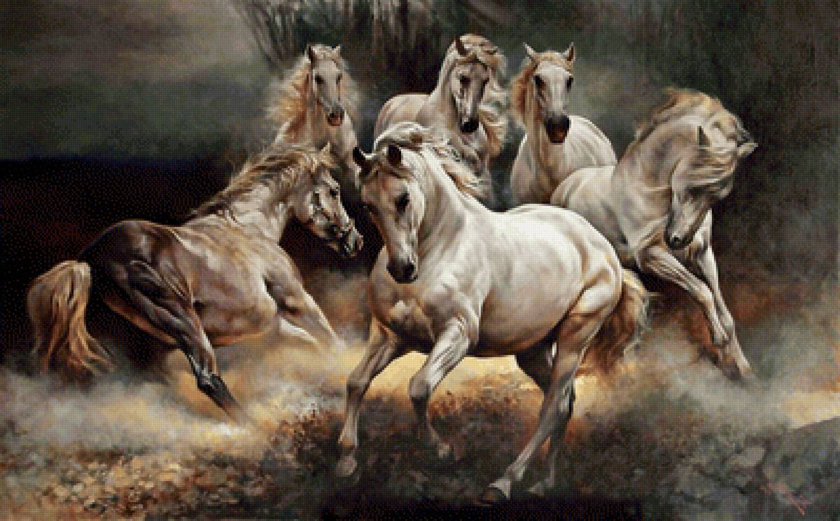 Возвращение в табун. - картина - предпросмотр