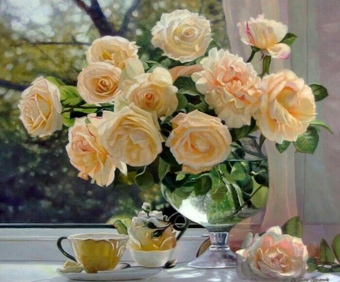 Розы - розы, утро, цветы - оригинал