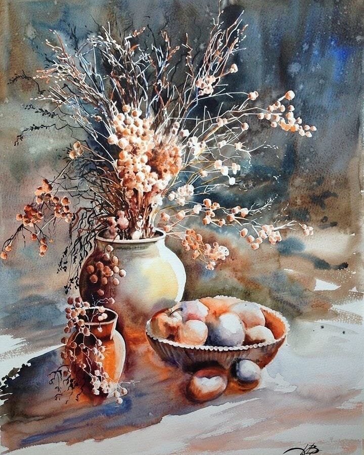 Натюрморт - акварель - оригинал