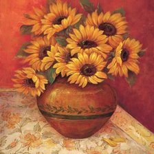 Схема вышивки «Подсолнухи»