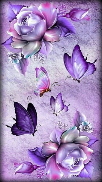 Бабочки с цветами - оригинал