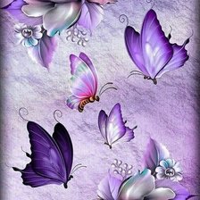 Оригинал схемы вышивки «Бабочки с цветами» (№2312402)