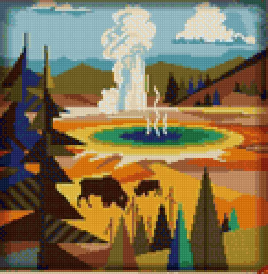 йелоустоун парк - йелоустоун, бизоны, парк - предпросмотр