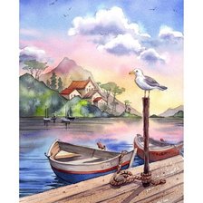 Схема вышивки «Пристань»