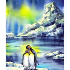 Схема вышивки «Пингвины»