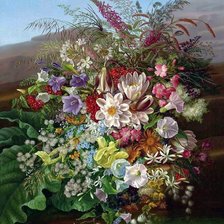 Схема вышивки «Still Life with Flower Bouquet»