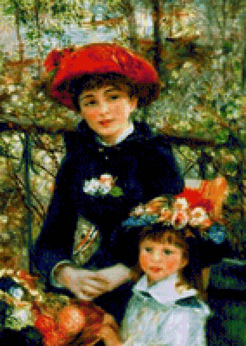 Two Sisters (On the Terrace) - картина, renior - предпросмотр