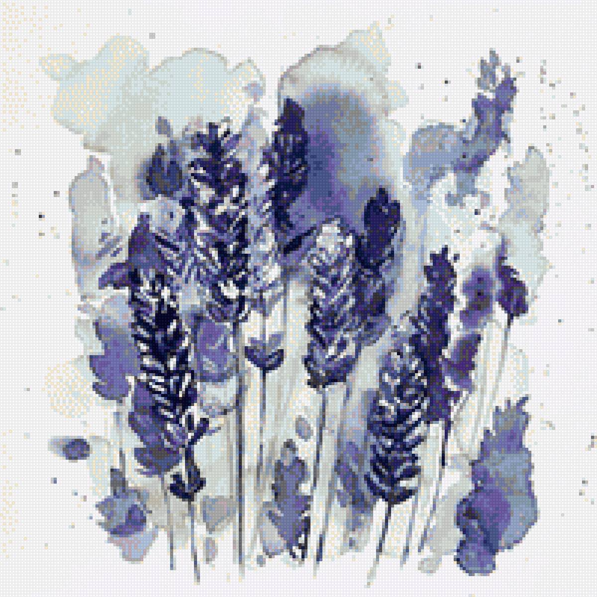 лаванда акварельная - лаванда - предпросмотр