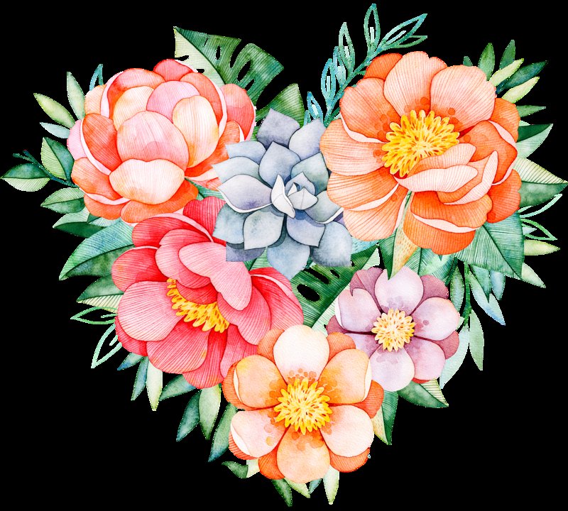 букет - цветы, сердце, букет - оригинал