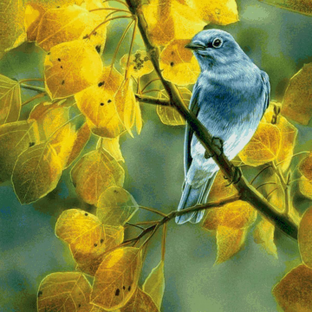 Птички на ветке - предпросмотр