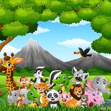 Схема вышивки «โลกของสัตว์»