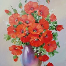 Схема вышивки «Маки»