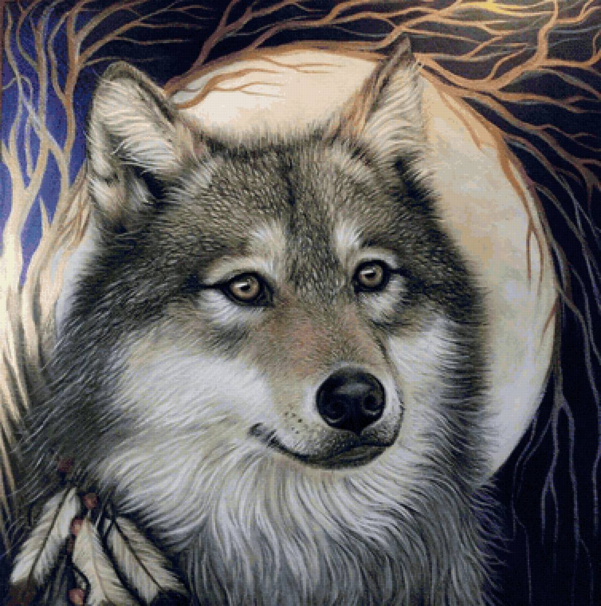 Lobo. - animais. ilustração. - предпросмотр