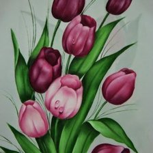 Схема вышивки «Тюльпаны»