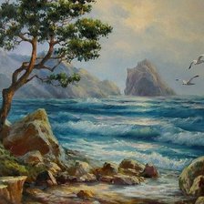 Схема вышивки «Пейзаж»