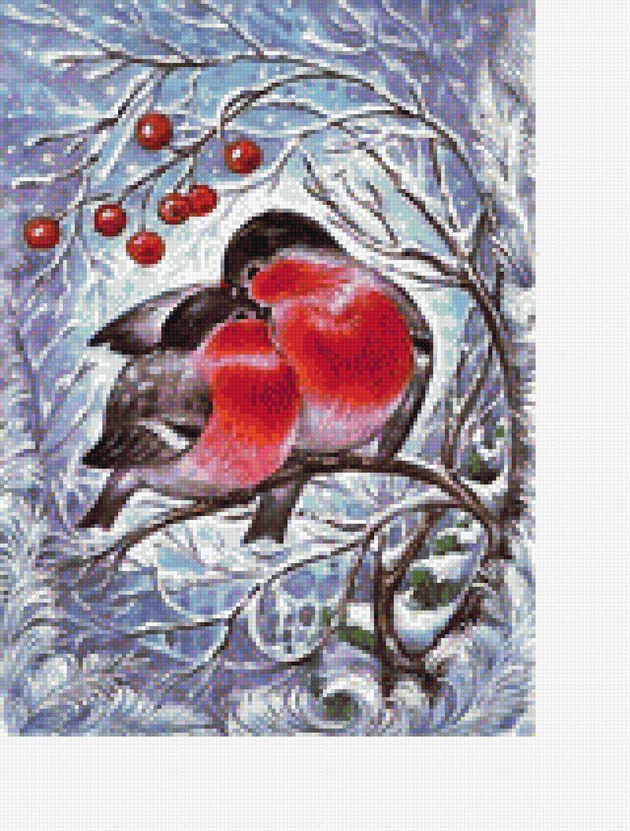 СНЕГИРИ ЗИМОЙ - denecs - предпросмотр