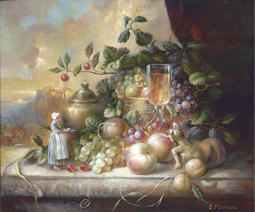 ЕЛЕНА ФЛЁРОВА. Five o’ clock - натюрморт, фрукты - оригинал