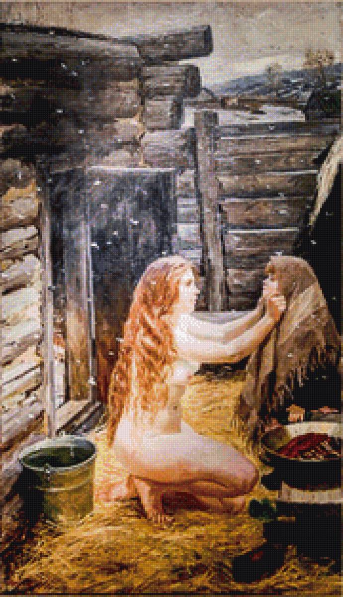 А.Пластов"Весна.В бане" - пластов, в бане, весна - предпросмотр