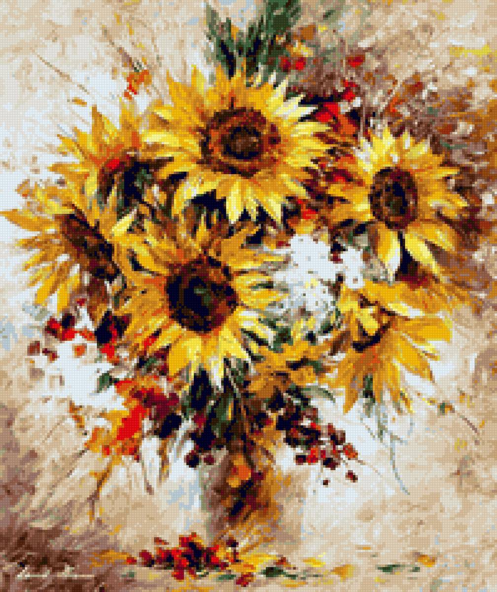 Afremov sunflowers3 - предпросмотр