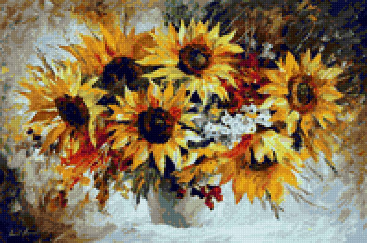 Afremov sunflowers4 - предпросмотр