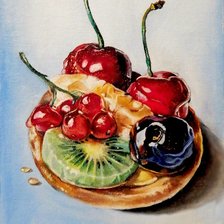 Схема вышивки «Панкейк с фруктами»