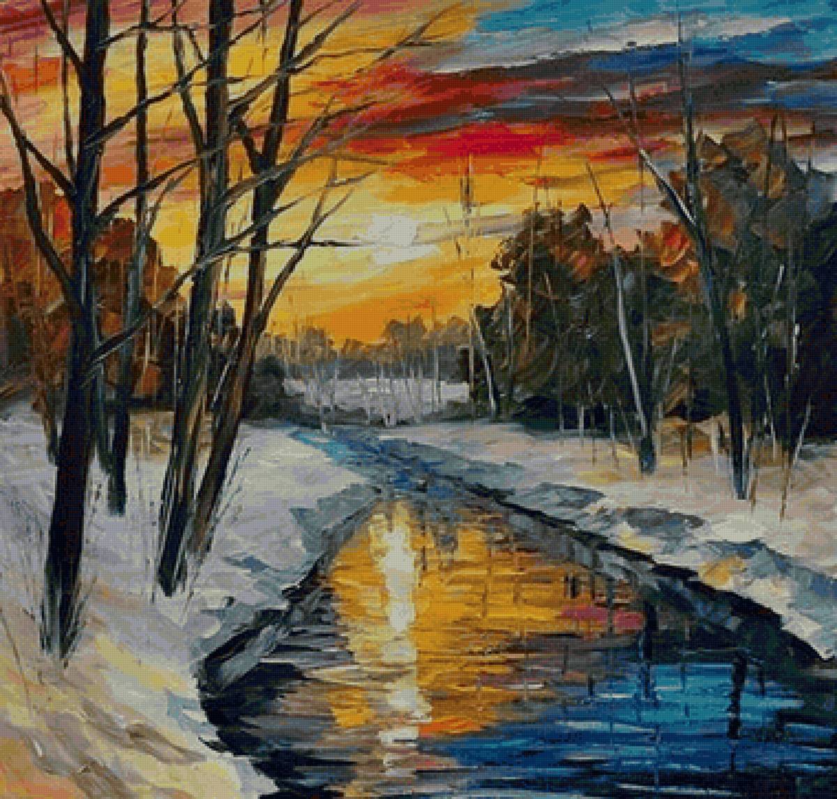 Paisagem. - lago, pintura., , paisagens - предпросмотр