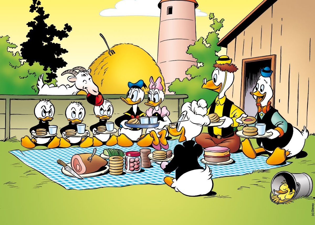 familia donalds de picnic - оригинал