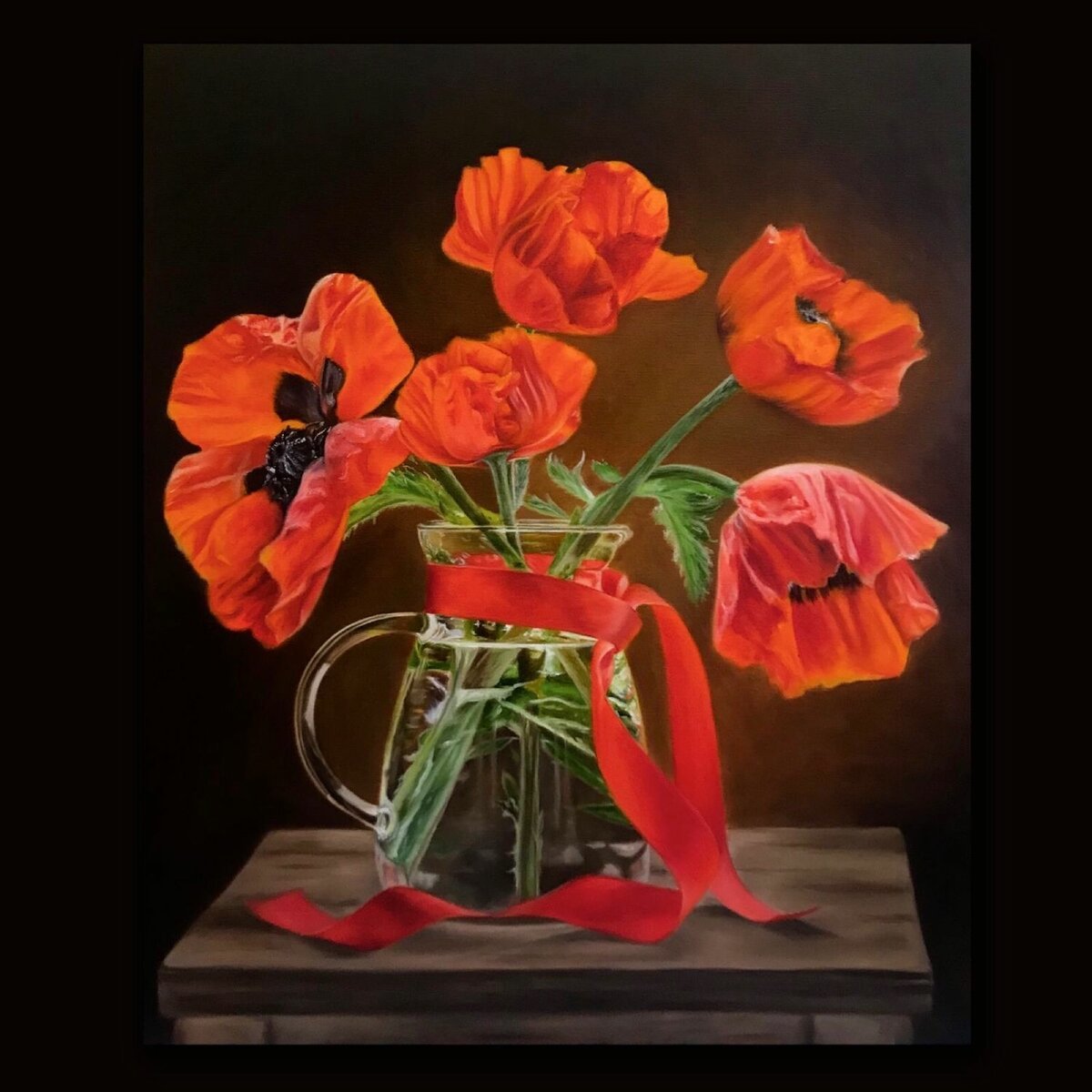 Маки - цветы, натюрморт, букет, живопись, маки - оригинал