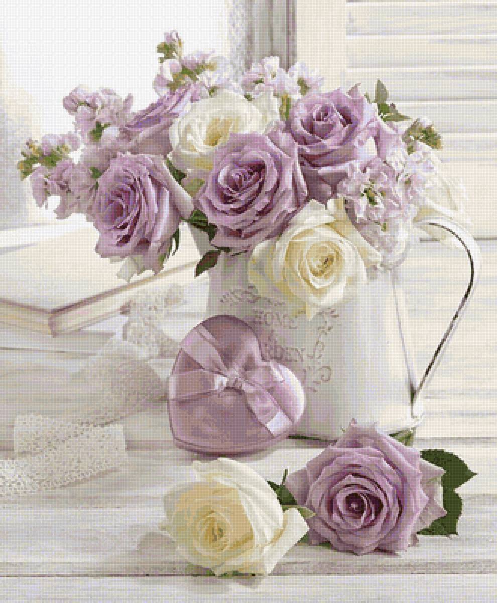 Нежный  букет роз. - розовый, розы, нежный, цветы, букет - предпросмотр