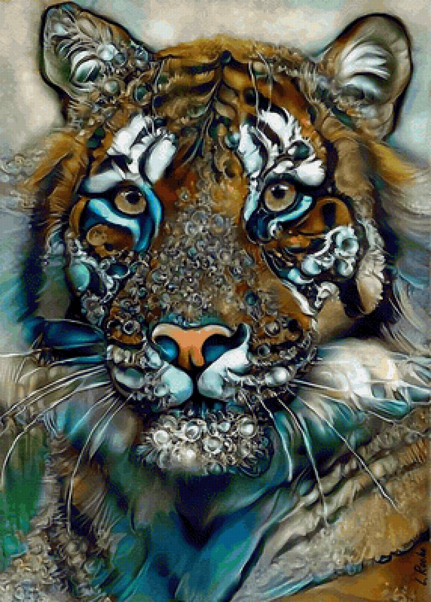 Tigre. - animais.pintura. - предпросмотр