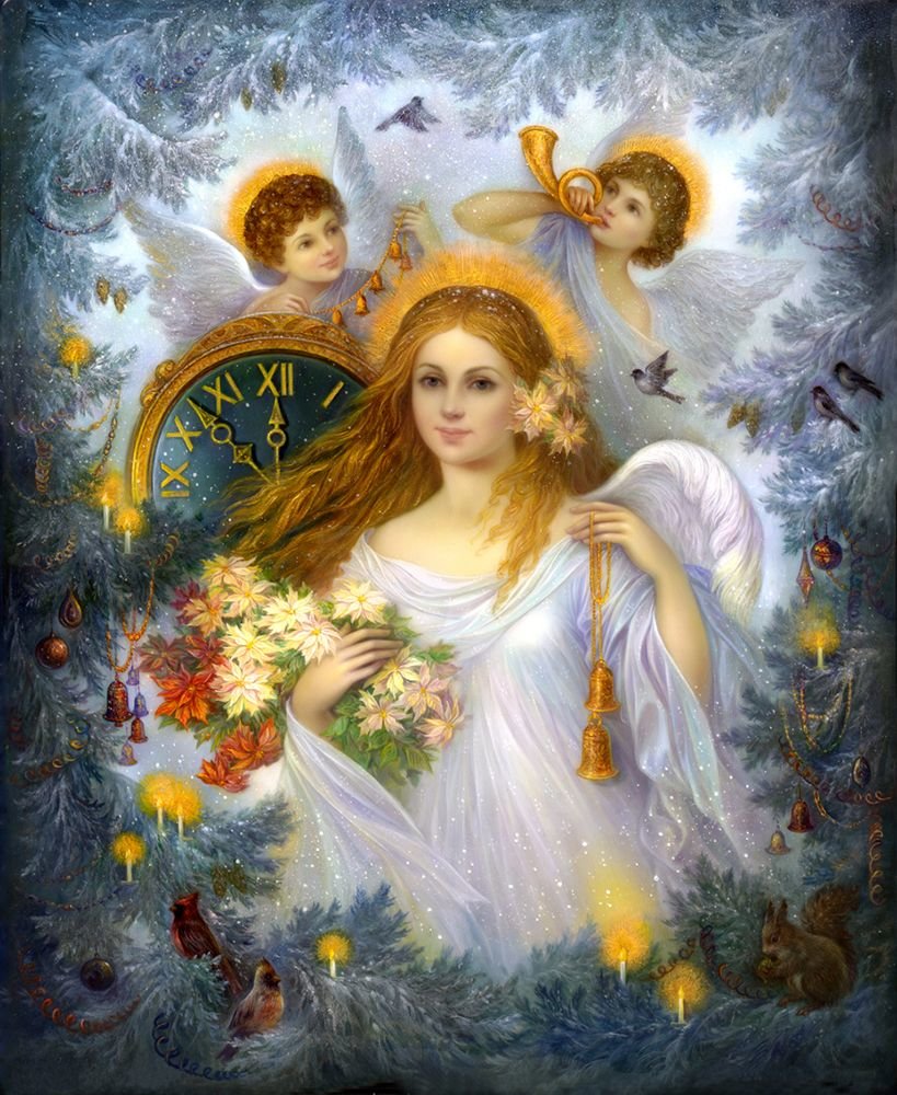 Fantasia. - flores, menina.fantasia., anjos - оригинал