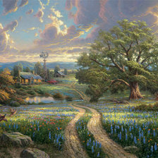 Схема вышивки «природа томас кинкейд»