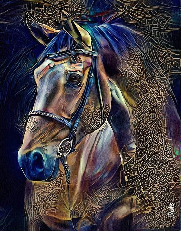 Cavalo. - animais.pintura. - оригинал