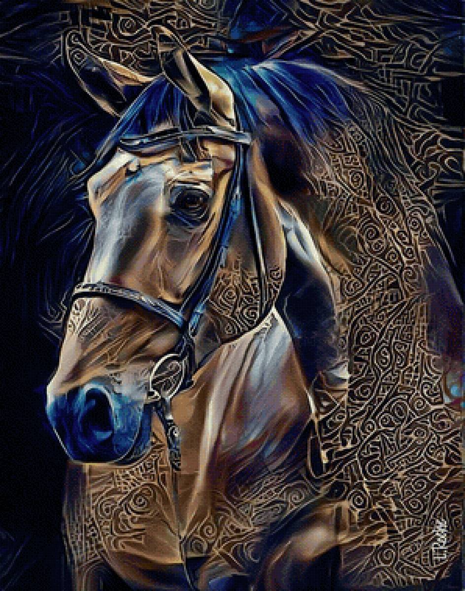 Cavalo. - animais.pintura. - предпросмотр
